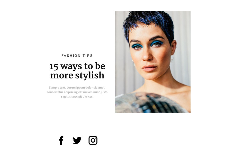 Fashion makeup trends Joomla Page Builder