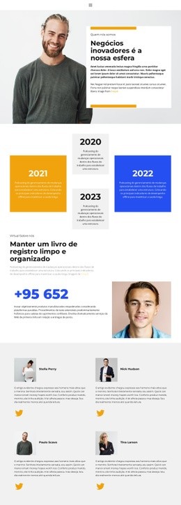 Melhor Design De Página De Destino Para Sobre A Inovação De Ponta