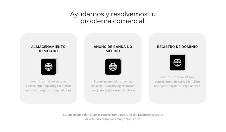 Tres destinos populares Diseño de páginas web