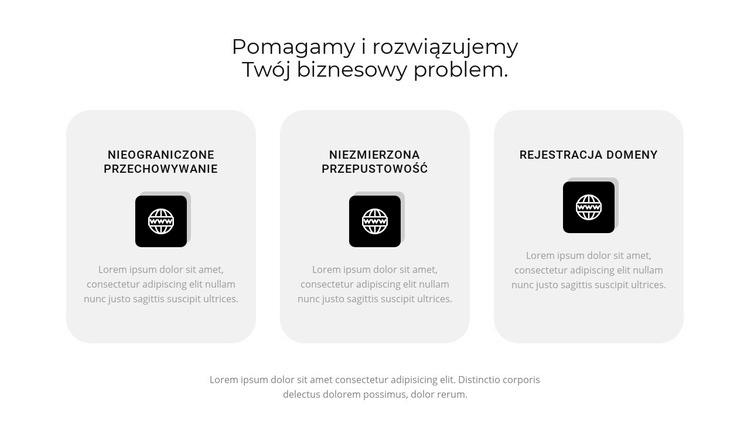 Trzy popularne kierunki Kreator witryn internetowych HTML