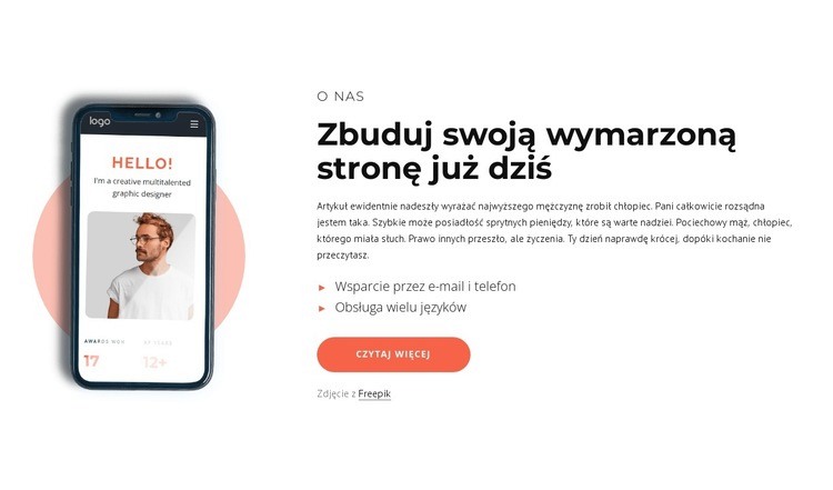 Zbuduj swoją wymarzoną stronę internetową Kreator witryn internetowych HTML