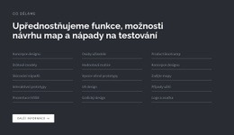 Titulek Se Seznamem Na Tmavém Pozadí Základní Html Šablona S CSS