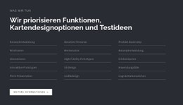 Überschrift Mit Liste Auf Dunklem Hintergrund Einfache HTML-Vorlage Mit CSS