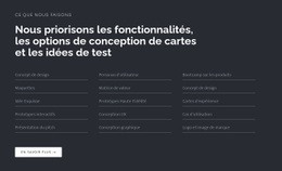 Titre Avec Liste Sur Fond Sombre - Créateur De Site