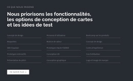 Titre Avec Liste Sur Fond Sombre - HTML Generator Online