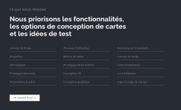 Titre Avec Liste Sur Fond Sombre – Maquette De Site Web Par Glisser-Déposer