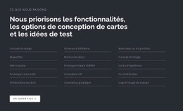 Titre Avec Liste Sur Fond Sombre Page Unique