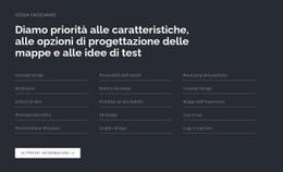 Titolo Con Elenco Su Sfondo Scuro: Trascina E Rilascia Il Mockup Del Sito Web