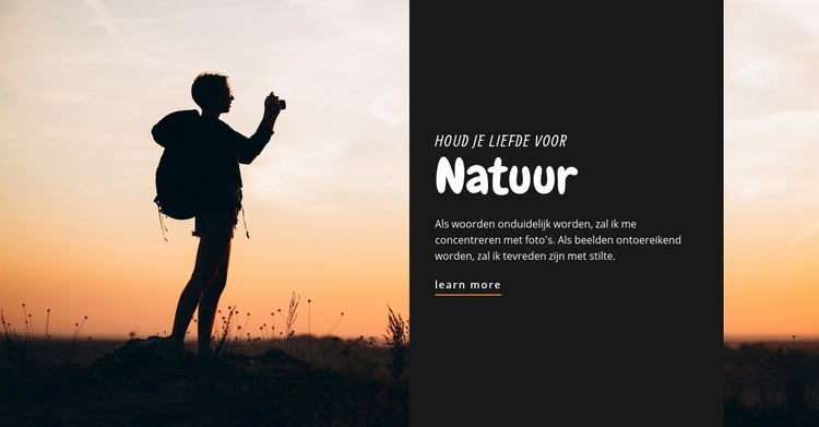 Houd uw liefde voor de natuur CSS-sjabloon