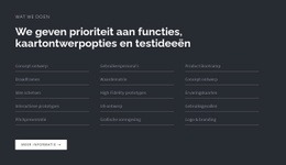 Kop Met Lijst Op Donkere Achtergrond - Websitemodel Met Slepen En Neerzetten