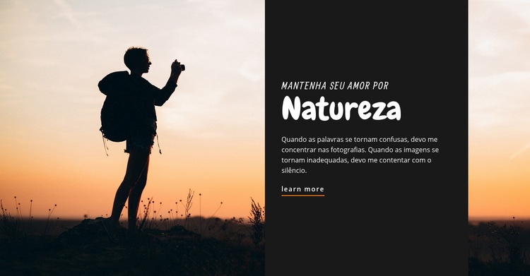 Mantenha seu amor pela natureza Template CSS