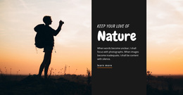Premium Web Page Design For Keep Your Love Of Nature