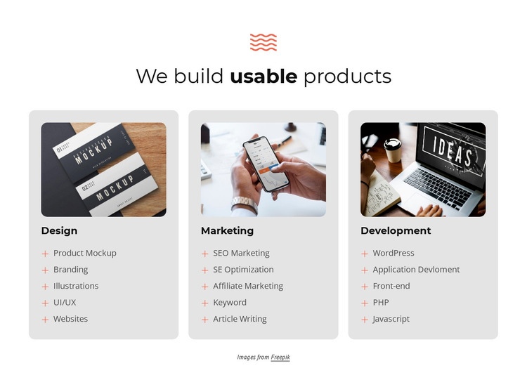We build successful projects Homepage Design