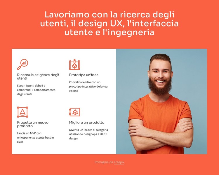 Lavoriamo con UX design e engineering Modello CSS