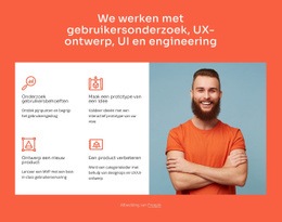 Wij Werken Met UX Design En Engineering - Gratis Sjabloon