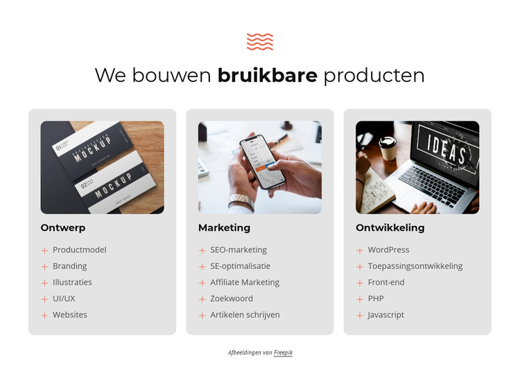 Wij bouwen succesvolle projecten WordPress-thema