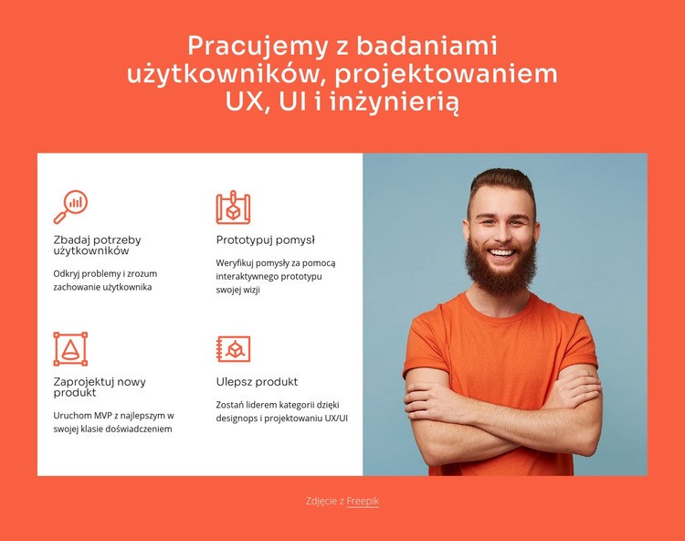 Współpracujemy z projektowaniem i inżynierią UX Projekt strony internetowej