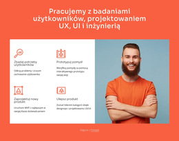 Współpracujemy Z Projektowaniem I Inżynierią UX - Szablon Internetowy