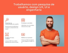 Trabalhamos Com UX Design E Engenharia - Modelo Gratuito