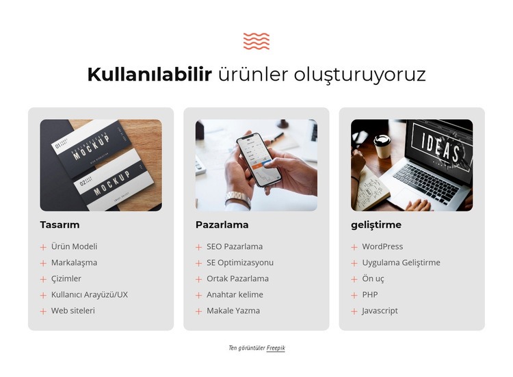 Başarılı projeler inşa ediyoruz Html Web Sitesi Oluşturucu