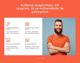 UX Tasarımı Ve Mühendisliği Ile Çalışıyoruz - Basit Tek Sayfalık Şablon