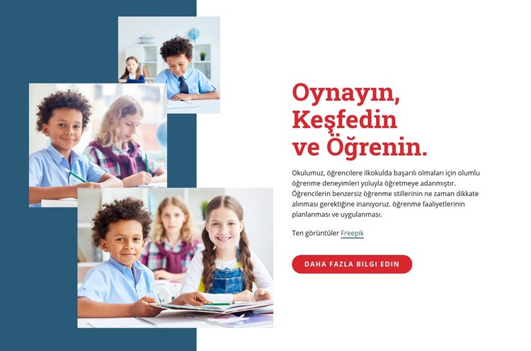 Oynayın, keşfedin ve öğrenin Açılış sayfası