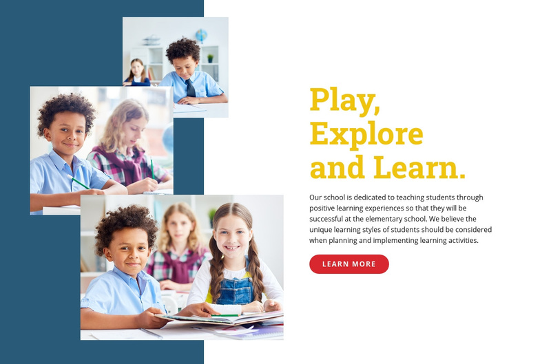 Play explore and learn Web Page Design