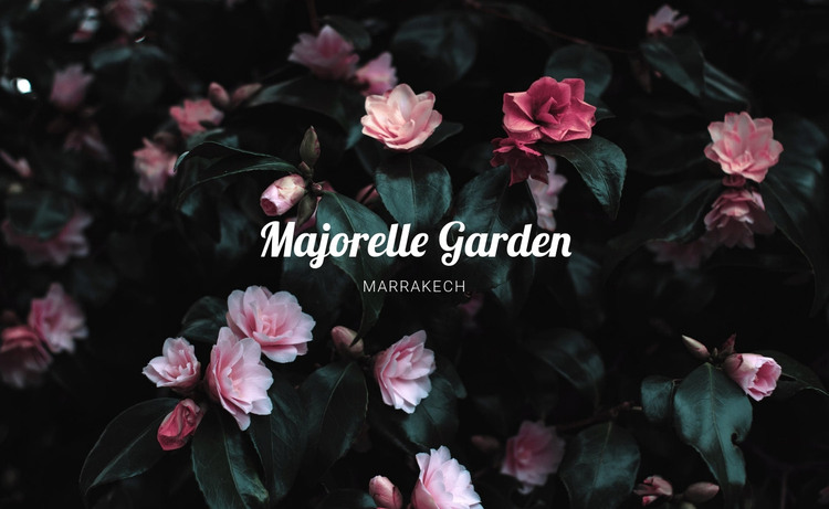 Majorelle garden Homepage Design