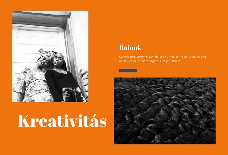 Kreativitás ügynökség Weboldal sablon