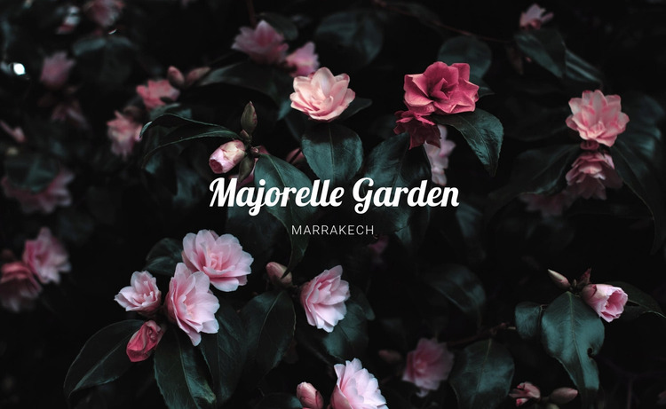 Majorelle garden Website Mockup