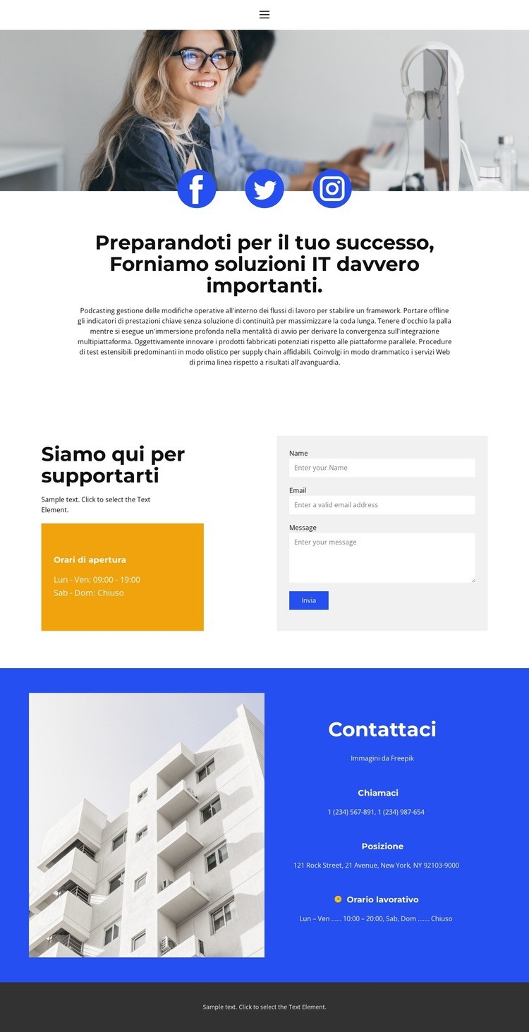 Vieni a discutere Costruttore di siti web HTML