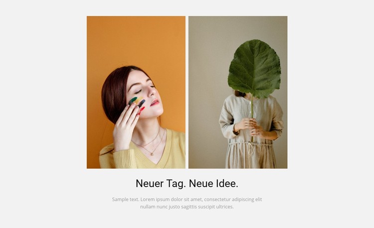 Neuer Tag und neue Idee CSS-Vorlage