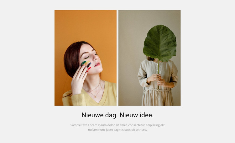 Nieuwe dag en nieuw idee HTML-sjabloon