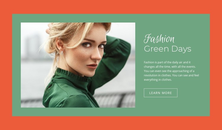Fashion green days  CSS Template