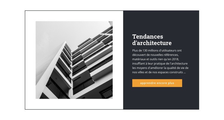 Tendances architecturales Créateur de site Web HTML