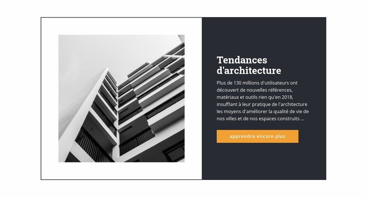 Tendances architecturales Maquette de site Web