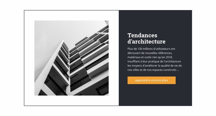 Tendances architecturales Thème WordPress