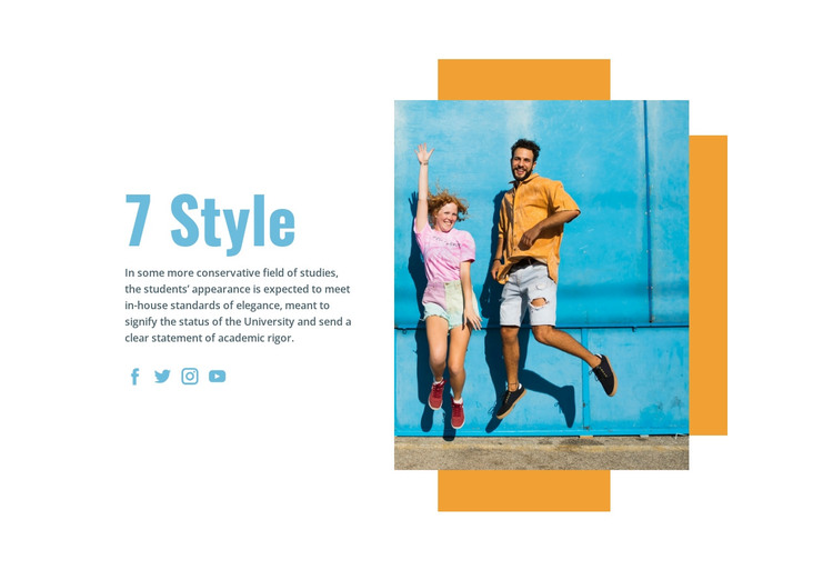 College students style HTML Template