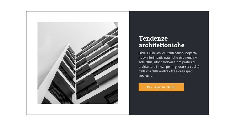 Tendenze architettoniche Costruttore di siti web HTML