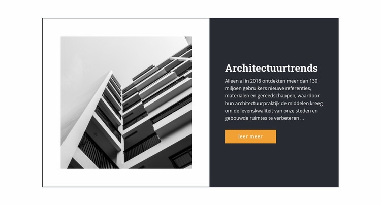 Architecturale trends Website Builder-sjablonen