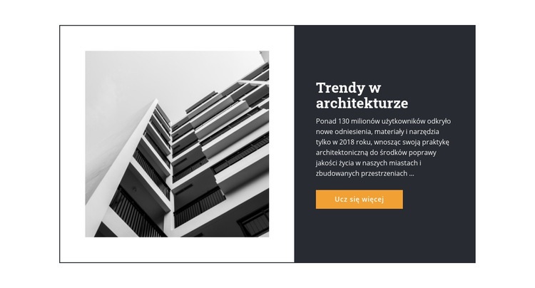 Trendy architektoniczne Makieta strony internetowej