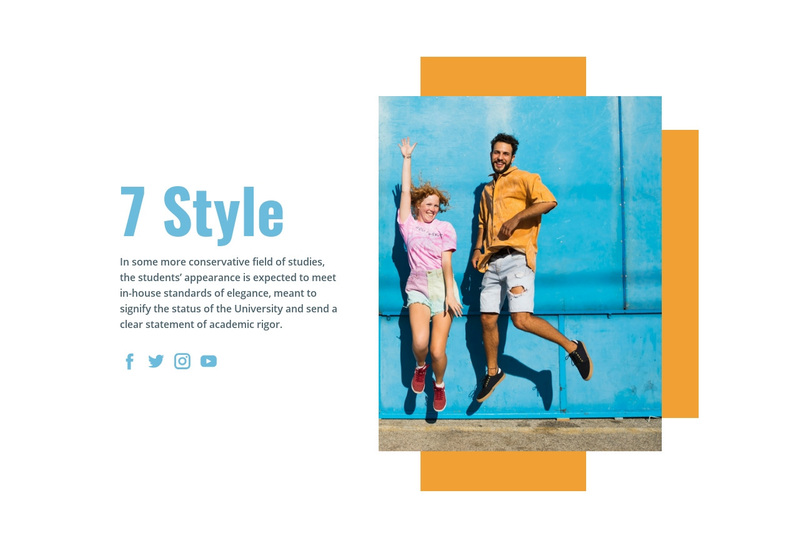College students style Squarespace Template Alternative