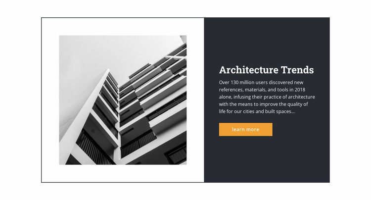 Architectural trends  Website Mockup