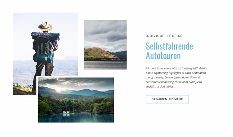 Selbstfahrende Autotouren HTML Website Builder