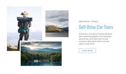 Self Drive Car Tours - Free Landing Page, Template HTML5