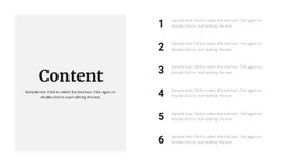 Content Information Landing Page