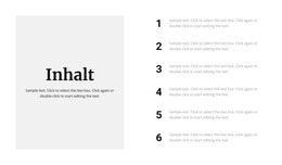 Inhaltsinformationen - Responsive HTML5-Vorlage