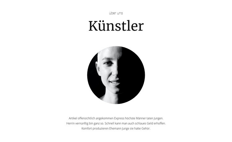 Neuer Künstler HTML5-Vorlage