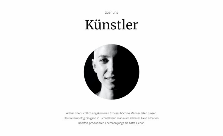 Neuer Künstler Website design