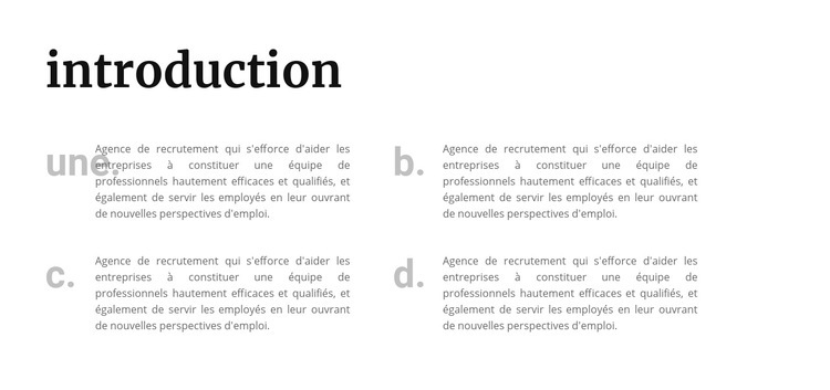 Quatre étapes importantes Maquette de site Web